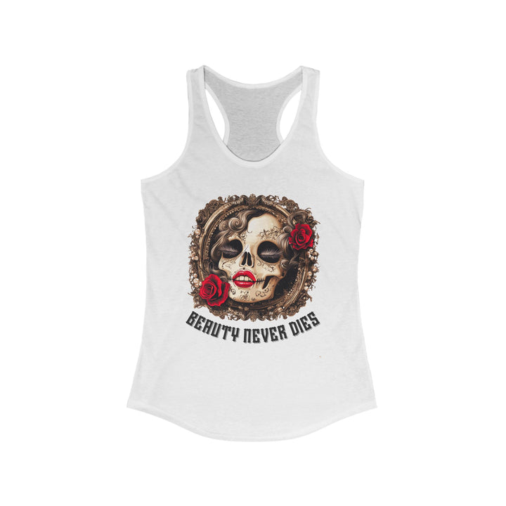 Skull & Roses Racerback Tank - "Beauty Never Dies"