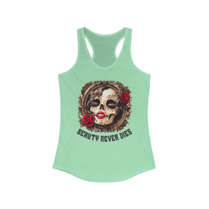 Skull & Roses Racerback Tank - "Beauty Never Dies"